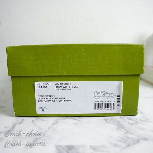 Tory Burch Color Block Signature T-Logo Leather Sneaker Shoes 161131 - Picture 9 of 9